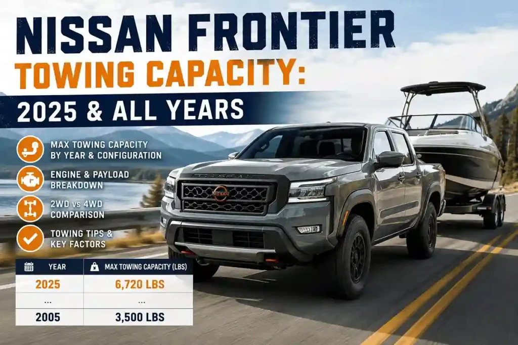 Nissan Frontier Towing Capacity chart.