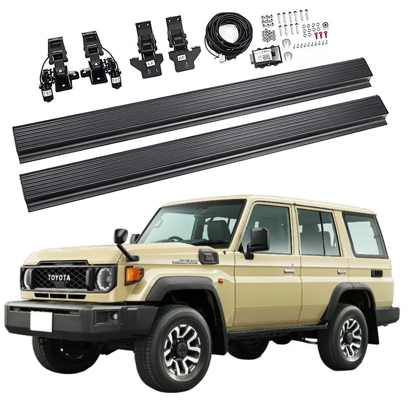 Toyota Land Cruiser 76 Power Running Boards full kit.