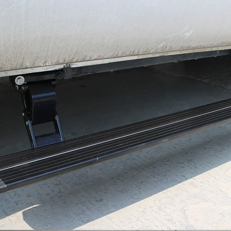Detailed shot of the heavy-duty bracket and motor mechanism for ford f150 running boards.