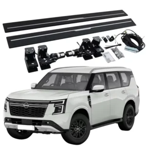Nissan Patrol Y63 electric running boards complete kit with brackets, motors, and wiring harness