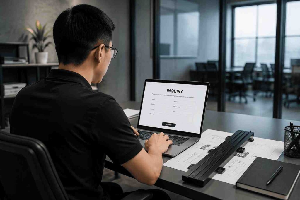 Customer submitting custom power running boards project inquiry online