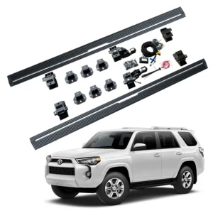 Toyota 4Runner power running boards complete installation kit shown with white SUV