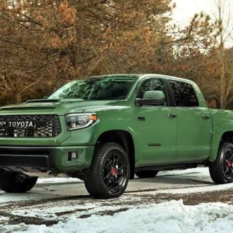 2020 Tundra TRD Pro in snow. A reference for evaluating toyota tacoma towing capacity stats.