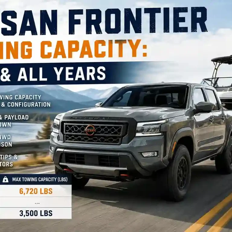 Nissan Frontier Towing Capacity chart.