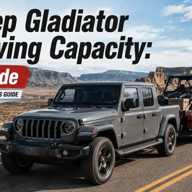 Jeep Gladiator towing a UTV, showcasing its jeep gladiator towing capacity.