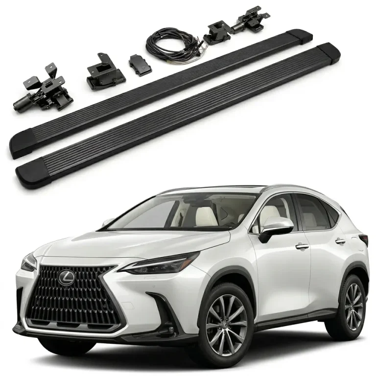 Lexus NX350h electric running boards complete kit, power side steps with motors, mounting brackets and wiring harness for 2022+ Lexus NX350h