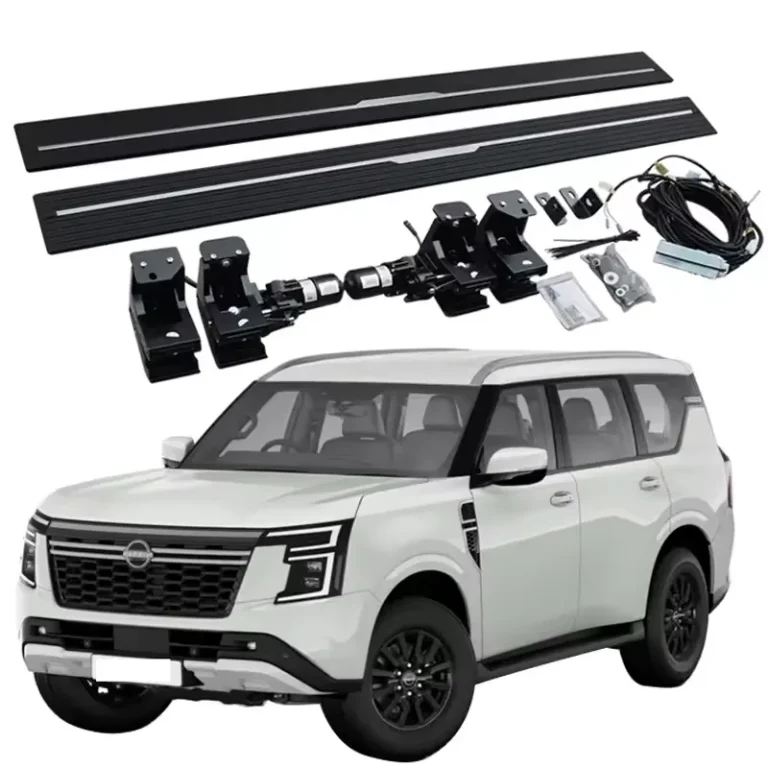 Nissan Patrol Y63 electric running boards complete kit with brackets, motors, and wiring harness